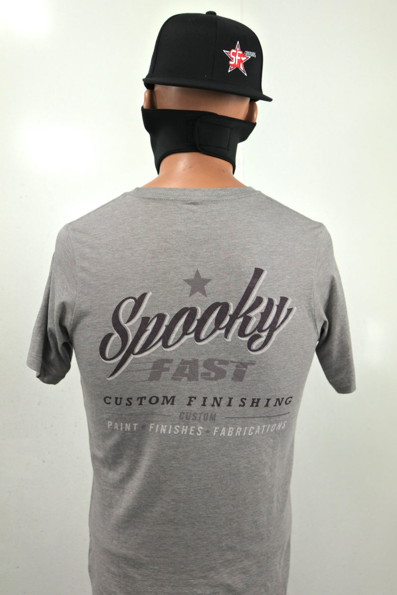 Spooky Fast Corporate Logo T-Shirt - Gray